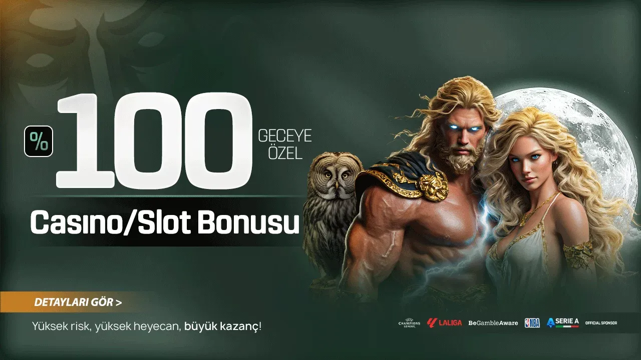 %100 Geceye Özel Casino/slot Bonusu