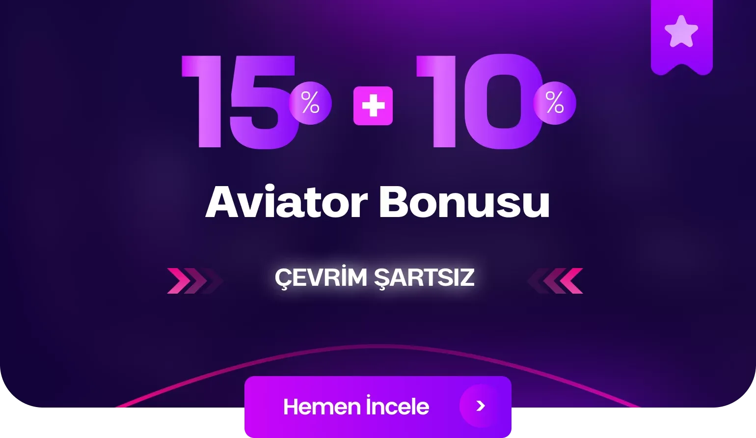 %15 + %10 Çevrimsiz Aviator Bonusu Fırsatı