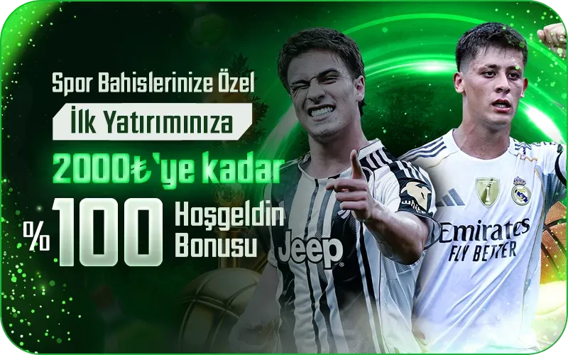2.000 Tl’ye Kadar %100 Hoş Geldin Spor Bonusu