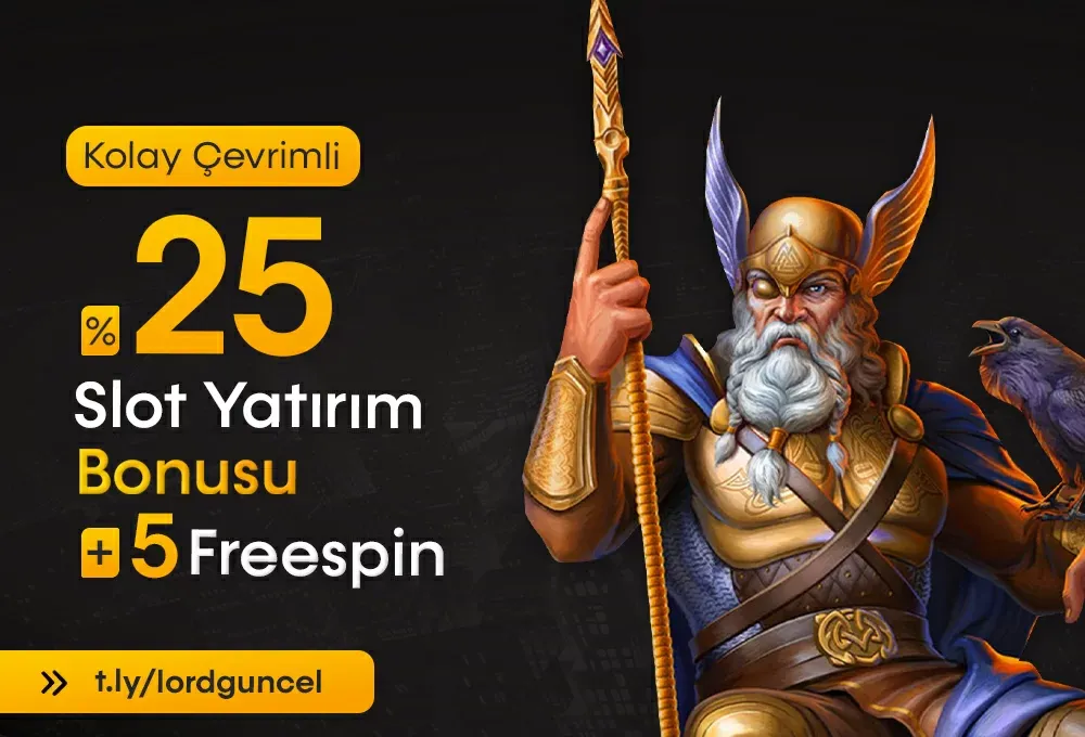 %25 Slot Yatırım Bonusu + 5 Freespin