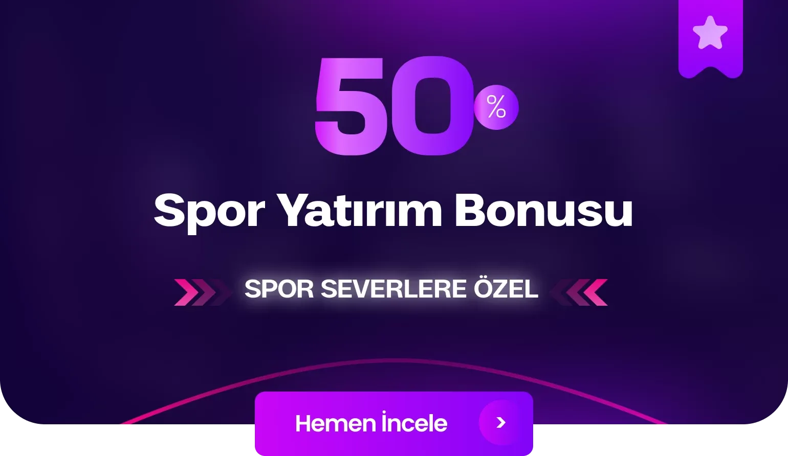 %50 Spor Yatırım Bonusu Fırsatı