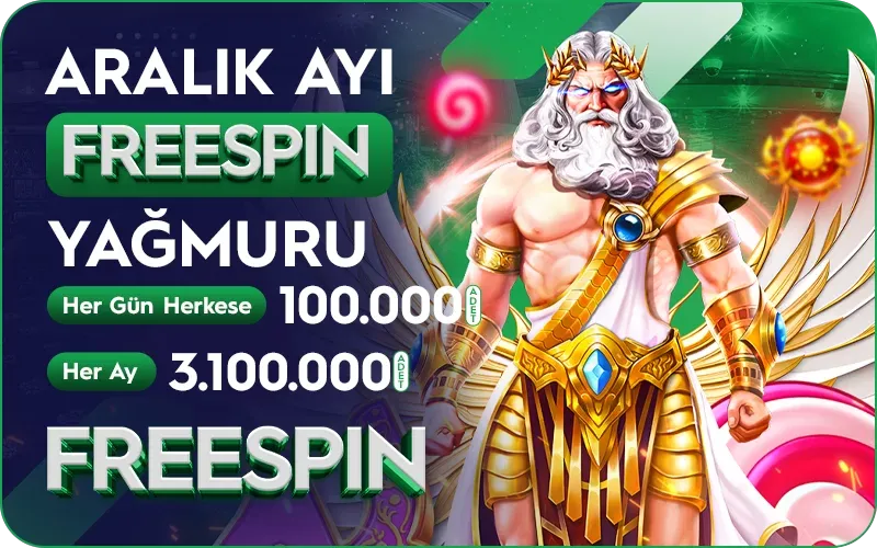 Aralık Ayı Freespin Yağmuru Kampanyası