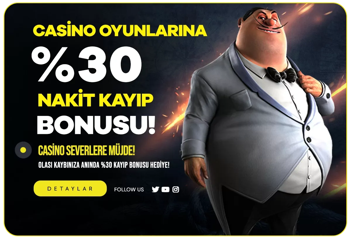 Casino Oyunlarında %30 Anlık Kayıp Bonusu