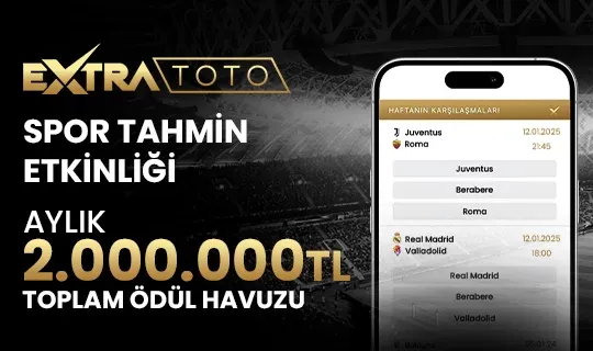 Extratoto Haftalık 500.000 Tl Ödül Havuzu