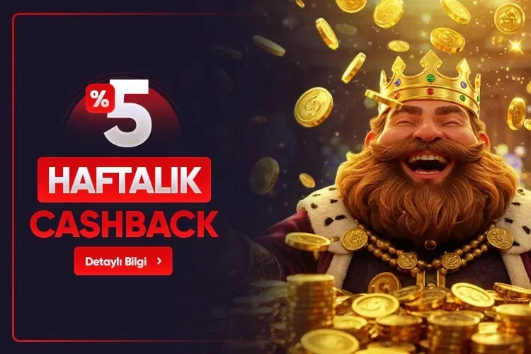 Haftalık %5 Cashback Bonusu İle Kayıplarınızı Telafi Edin