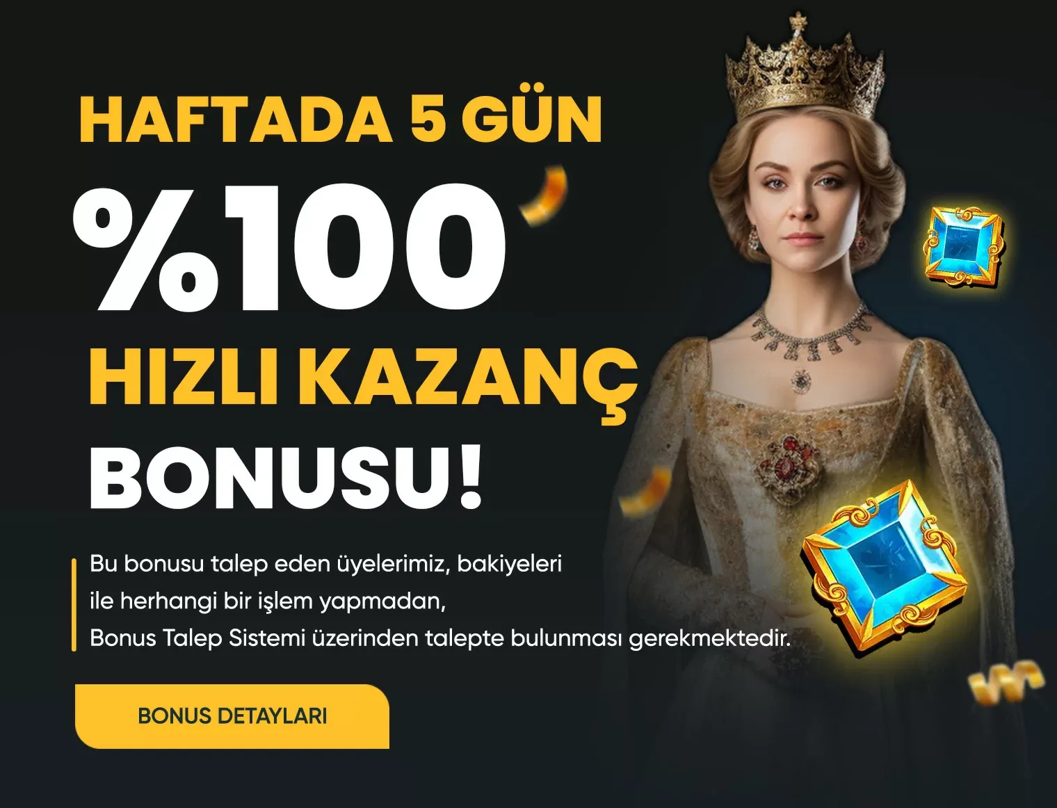 Haftanın 5 Günü %100 Slot Bonusu