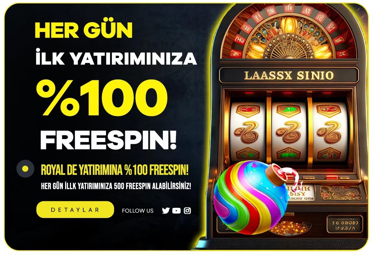 Her Gün İlk Yatırıma %100 Freespin Fırsatı