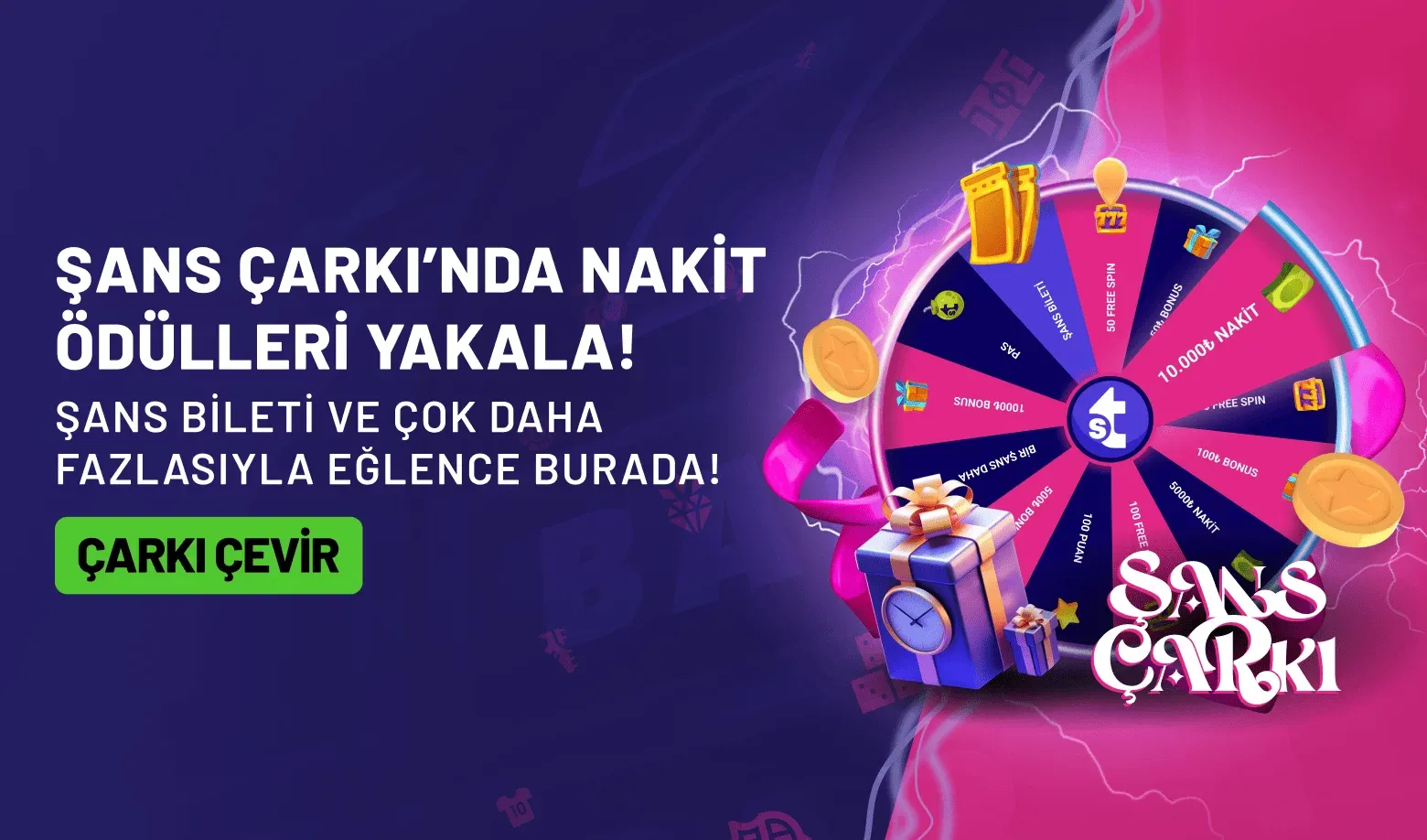 Şans Çarkı İle Nakit Ve Free Spin Kazanın